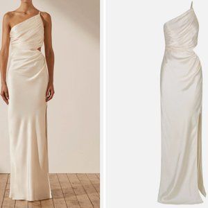 Shona Joy - LA LUNE ASYMMETRICAL MAXI DRESS - CREAM (NEW)